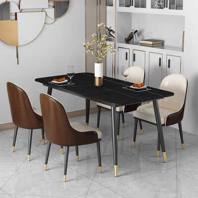 80cm Hotel Wingback Leather Dining Chair 6 Seater Scandinavian Design