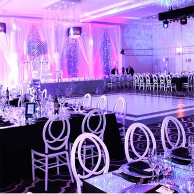 Resin Napoleon Chair Wedding White Black Banquet Phoenix Clear 40x43x92cm