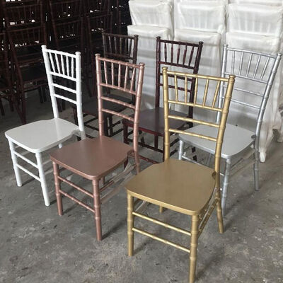 Folding Wedding Banquet Chairs With White Cover Rustic Wooden Chiavari Chair