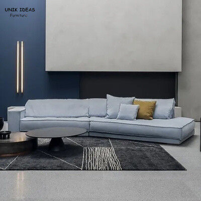 8 Ft 3 Person L Shaped Couch Comfy Fabric Modern Corner Sofa Living Room