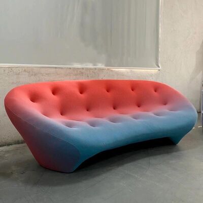 Traditional Living Room Sectional Sofa Arc Shaped Decoration Reception 120 X 90