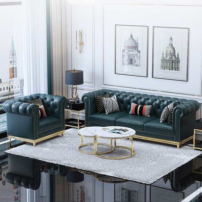 84 Inch Navy Blue Living Room Sectional Sofa Corner Couch Modular Lounge