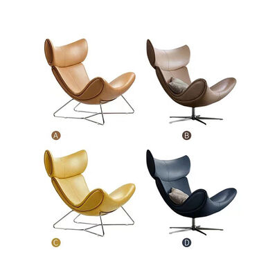 Modern Living Room Leather Lounge Single Sofa Customized Color Synthetic Leather