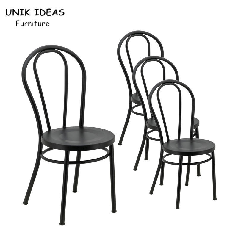 Curved Metal Dining Chair 4.6kg Vintage Outdoor Bentwood Thonet