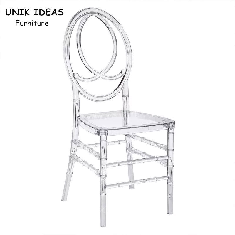 Rental Wedding Banquet Chair Stacking Plastic Transparent Clear Phoenix Chair