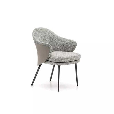 Buen precio Sillas tapizadas los 80cm Grey Fabric moderno del comedor de la serie del ocio en línea