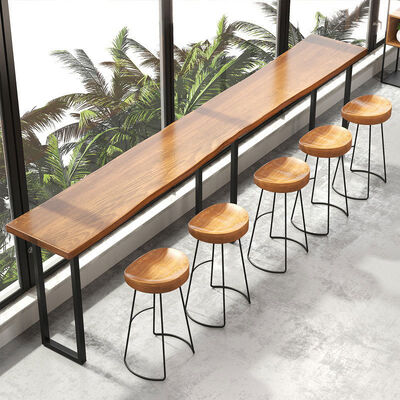 Buen precio Bar Furniture Customization Height High Stools Wooden Industrial Metal Bar Table and Chairs en línea
