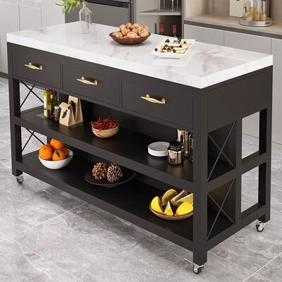 Buen precio Wholesale Kitchen Restaurant Dining Side Table Storage Cabinet Backup Dining Table en línea