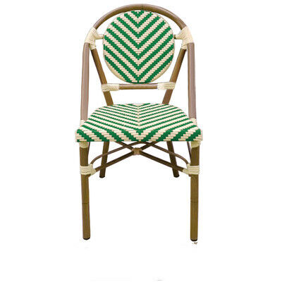 Buen precio Cheap Wholesale Aluminium Frame Stacking Restaurant Furniture Garden Sets Outdoor Bistro Chairs en línea