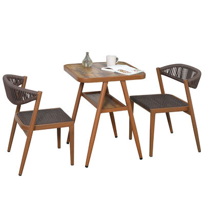 Buen precio Muebles interiores y exteriores Almacenamiento de espacio ahorrando mesa y sillas de jardín de ratán en línea