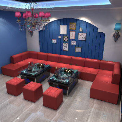 Buen precio Customized Bar or Club Lounge Sofa for Nightclub Sofa Engineering Solid Wood Disco Sofa Furniture en línea