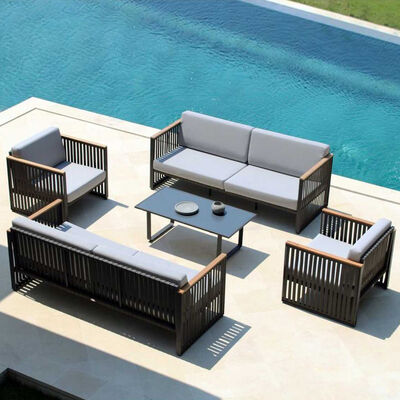 Buen precio Patio Sofa Chair Sale Aluminum Alloy High Quality Modern Rattan Garden Furniture Set en línea