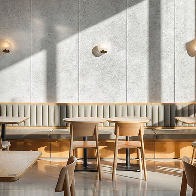 Buen precio Nueva llegada Restaurante comercial Sofá de tela de cuero Stand de madera para cafetería en línea