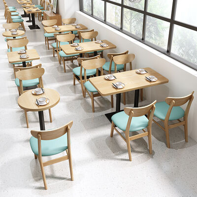 Buen precio Modern Restaurant Dining Table and Chairs Sets Solid Wood Coffee Crisps Chair Many Options en línea