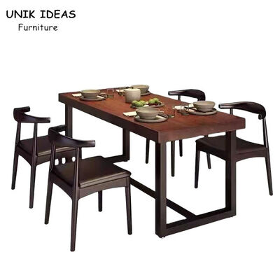 Buen precio tabla del comedor del 180cm y cafetería el 120cm de madera de Seater Hamburgo de las sillas 4 en línea