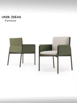 Buen precio Silla lateral de cena de cuero minimalista del marco metálico de la silla de la silla de montar negra de Brown moderna en línea