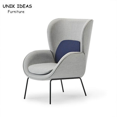 Buen precio Alta sala de estar los 99CM de la tela del Wingback del negro de Sofa Single Seater Chair Bed de la parte posterior en línea