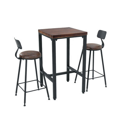 Buen precio La barra de madera única de los bistros presenta sistema de la mesa de comedor del cuadrado 60x60 del café el alto en línea